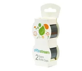 SodaStream Kunststoffflaschenverschluss, 2 Stück, grau