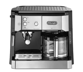 DeLonghi BCO421.S silber / Hebelkaffeemaschine + Tropfer / 1750W / 1,0 l / 15 bar / Milchaufschäumer