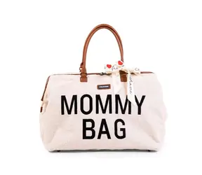 Childhome Wickeltasche Mommy Bag Teddy Off White / 55 x 30 x 40 cm / Tragkraft 5 kg