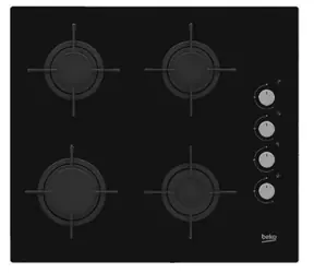 Beko HILG64120S schwarz / Gaskochfeld / 4 Platten 