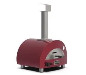 Alfa Forni Linea Moderno rot / Pizzaofen / 500°C / 40 x 40 cm / Flüssiggas
