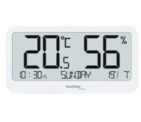 TechnoLine WS 9455 weiß / Temperatur / Luftfeuchtigkeit / Uhr / 1x CR2032