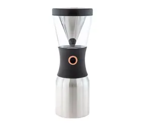 Asobu Cold Brew Coffee silber / Tragbare Kaffeemaschine / Behälter 1L / Edelstahl