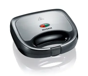 Severin SA 2969 silber-schwarz / Sandwichmaker / 600W / 2 Toasts