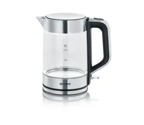 Severin WK 3420 silber / Wasserkocher / 2200 W / 1,7 l / Glas + Edelstahl