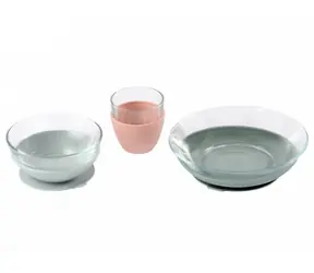 Beaba Glas-Essset mit Saugnäpfen Eukalyptus