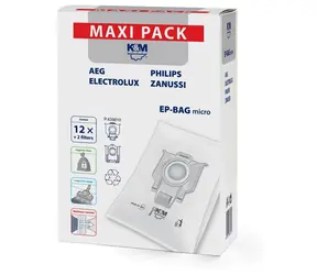 K&M Staubsaugerbeutel EP-BAG micro / 12 Stück + 2 Filter