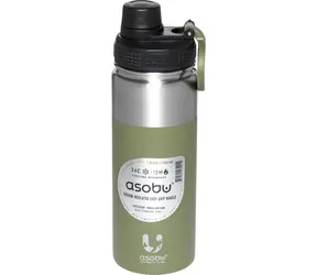Asobu Alpine Flask Bottle Green 0,53 L / Thermosflasche / kalt bis zu 24 Stunden / heiß bis zu 12 Stunden