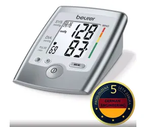 BEURER BM 35 silber / Manometer / LCD-Display / 4X AAA 