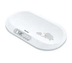 BEURER BY 90 weiß / Kinderwaage / LCD-Display / Tragkraft 20 kg / mobiler Einsatz