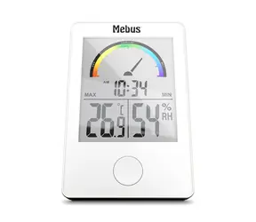 Mebus 11130 Thermo-Hygrometer weiß / Innenthermometer / Innenhygrometer / 2 x AA