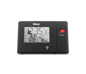 Mebus 25795 - Funkwecker mit Projektor / 3 x AAA / 1x USB