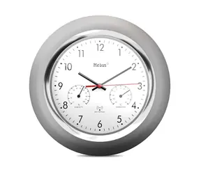 Mebus 19454 - Funkwanduhr mit Thermometer und Hygrometer / 25 x 25 x 4 cm / 1x AA
