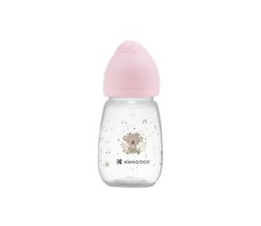 KikkaBoo Babyflasche 260 ml 3 Monate+ Savanna Pink