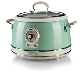 Ariete 2904 Vintage grün / Dampftopf / 700W / 2 Behälter / 1,8 l Wasserbehälter 