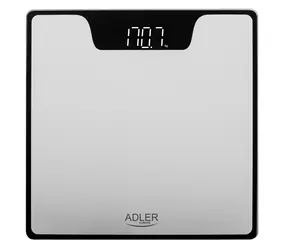 Adler AD 8174s schwarz und silber / Personenwaage / bis 180 kg / LED-Anzeige / 2x 1,5V AAA