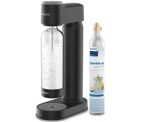 Philips ADD4901BK schwarz / Wassersprudler / BPA-frei / 1x Flasche 1 l / 1x CO2-Gas 
