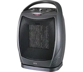 ECG KT 10 schwarz / Warmluftgebläse / 1500W / 2 Heizstufen 