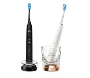 Philips HX9914/57 Sonicare DiamondClean 9000 schwarz + weiß / Schallzahnbürste / 2 Stück / 62.000 Vibrationen / 4 Modi