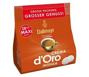 Dallmayr Crema d Oro INTENSO Pods Senseo 28 Stück / Pods Senseo / 100% Arabica