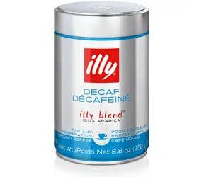 Illy Espresso ohne Koffein 250 g / Gemahlener Kaffee / 100 % Arabica / Dose