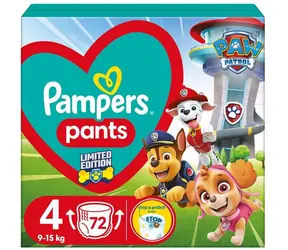 Pampers Pants Paw Patrol 9-15kg (72 Stück) / Windelhose / Größe 4 (9-15kg)