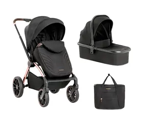 KikkaBoo Kara 2in1 Schwarz / Kinderwagen / ab Geburt bis 22 kg