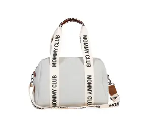 Childhome Wickeltasche Mommy Club Signature Canvas Off White / Maße: 38 x 27 x 21 cm / Volumen: 22 l