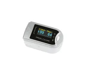 ProfiCare PO 3104 silber / Pulsoximeter / Messung von SpO2 & Puls & Blutfluss / 2x AAA