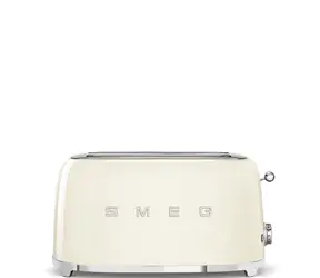 SMEG Toaster im Retro-Stil der 50er Jahre, cremefarben, 950 W, 2 Schlitze, 4 Toaststufen, Sonderangebot