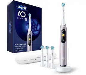 Oral-B iO Series 9N Rosenquarz / Elektrische Zahnbürste / magnetisches iO / 7 Modi / AI / OLED