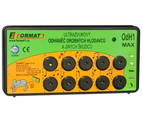 Format1 OdH1/Max mit Adapter - Leiser Mäuse- und Zeckenvertreiber für Haus und Hütte / 200 m2 