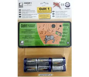 Format1 OdH1/s + Batterie - Akustischer Maus- und Zeckenvertreiber für Haus und Hütte / 100 m2