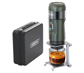 HiBREW H4B_GN schwarz / Tragbare 3-in-1-Kapselkaffeemaschine / Nespresso & Dolce Gusto / 1200 mAh