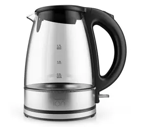 Niceboy ION Kettle K1 schwarz / Wasserkocher aus Glas / 2200 W / 1,7 l / LED