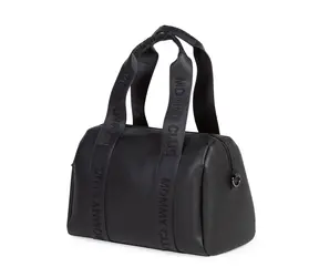 Childhome Wickeltasche Mommy Club Signature Veganes Leder Schwarz