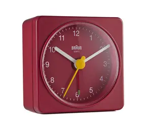 Braun BC02R rot / klassischer Wecker / 1 x AA-Batterie 