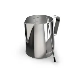 Xavax Barista Wasserkocher zur Zubereitung von Milchschaum silber / mit Stift für Latte Art / 600ml / Edelstahl