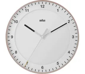 Braun BC17 rosa & weiß / Wanduhr / Analog / DCF (Funkgesteuert) / 1x AA Batterie