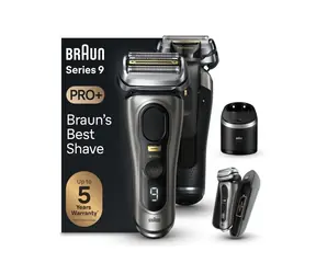 Braun Series 9 Pro+ 9575cc Wet&Dry / Rasierer / Herren / Klinge / 60-minütiger Betrieb / Für das Gesicht