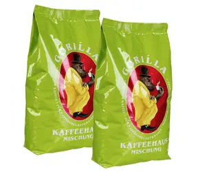 Joerges Gorilla Coffee House 2 kg Bohnenset / Kaffeebohnen / 80 % Arabica, 20 % Robusta / Vakuumverpackung 