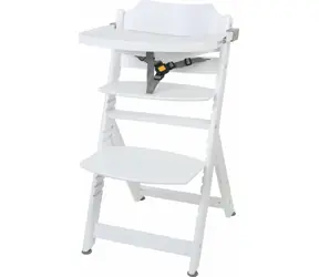 FreeON Holz-Esszimmerstuhl Moon weiß / von 6 Monaten bis 10 Jahren / bis 30 kg
