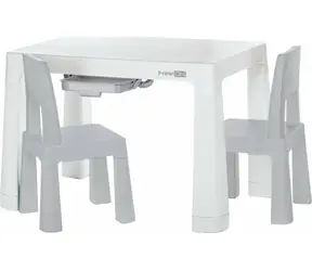 FreeON Kunststofftisch mit Stühlen Neo weiß/grau / von 3 bis 9 Jahren