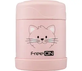FreeON Thermoskanne für Lebensmittel, Edelstahl, 350 ml - Rosa 