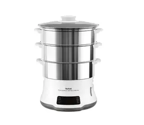 TEFAL Deluxe XL VC502D10 weiß / Dampfgarer / 900 W / 9 l / 3 Behälter 