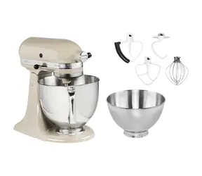 KitchenAid 5KSM175PSEAC Mandelcreme-Küchenmaschine / Artisan / 300 W / 4,8 l / 10 Geschwindigkeitsstufen / Planetengetriebe
