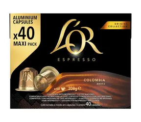 L'OR Espresso Columbis Nespresso 40 Stück / Kapselkaffee 