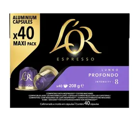 L'OR Espresso Profondo Nespresso 40 Stück / Kapselkaffee 