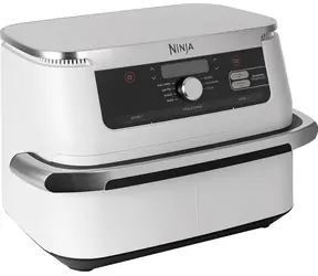 Ninja AF500EUWH weiß / Dual-Heißluftfritteuse / 2470W / 10,4 l / 7 Programme