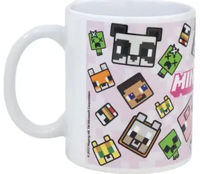 STOR Keramikbecher 325ml Minecraft rosa